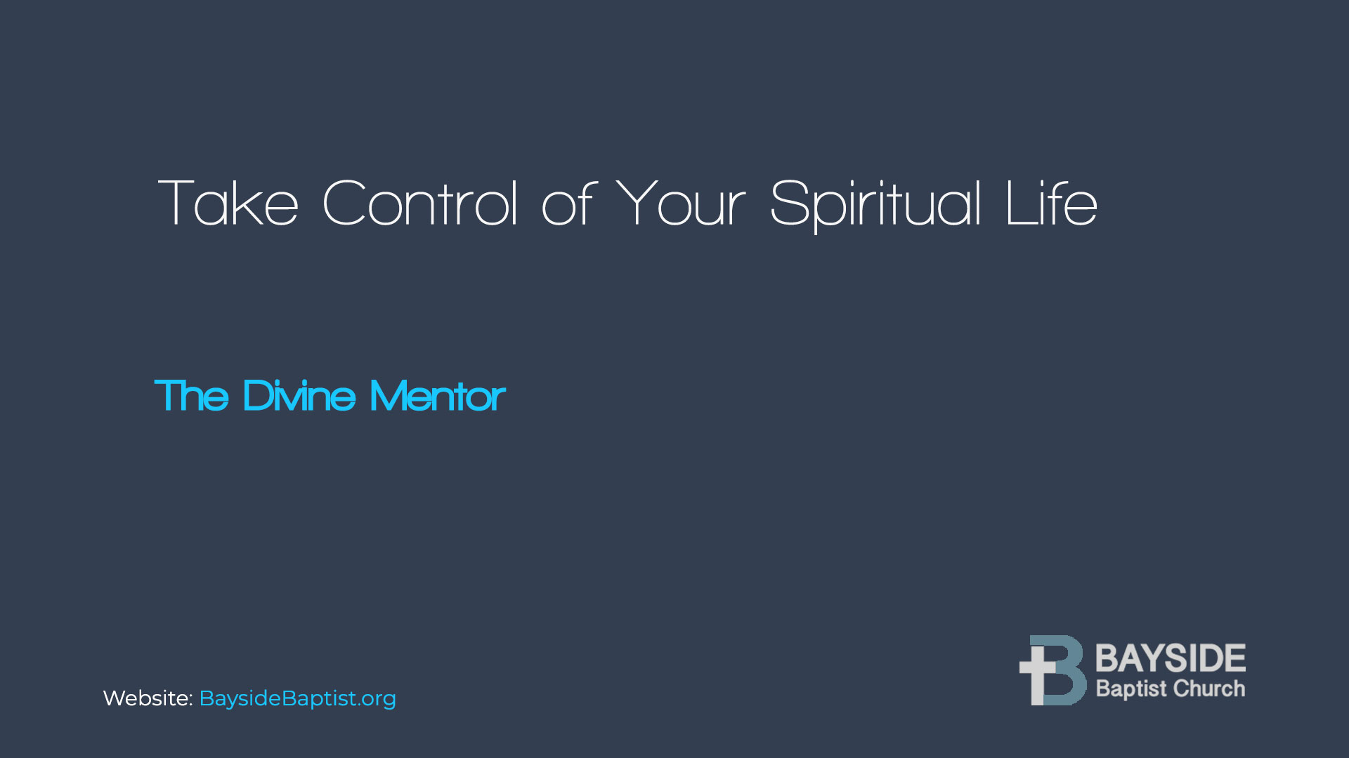 Take Control of Your Spiritual Life Image