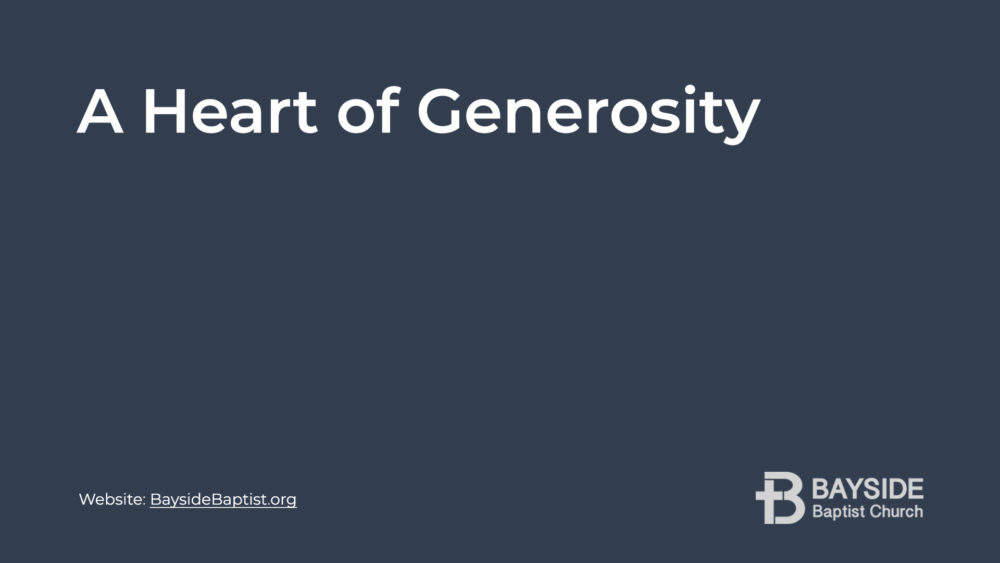 A Heart of Generosity Image
